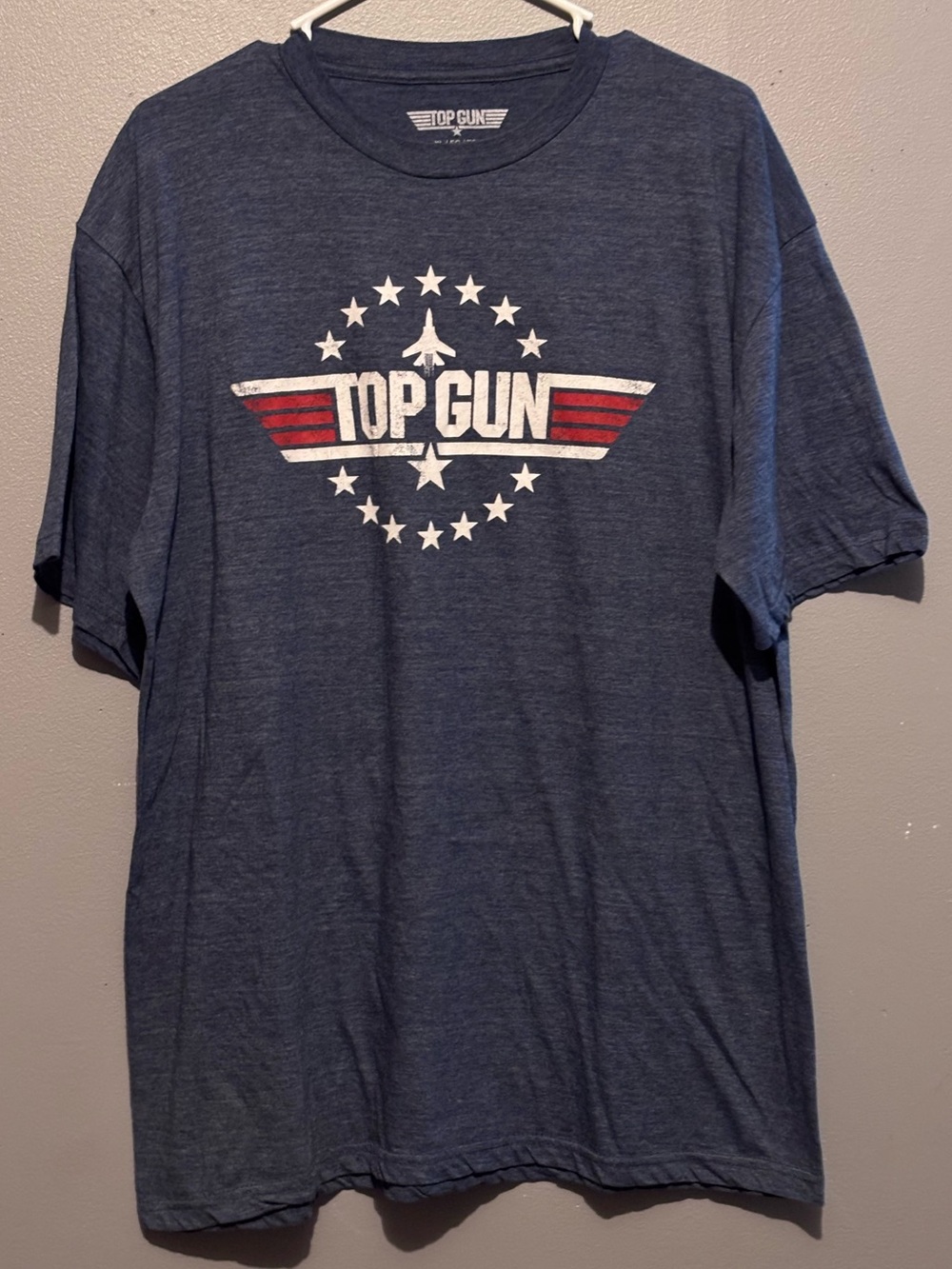 Top Gun Logo Men’s Heathered Navy Blue T-Shirt